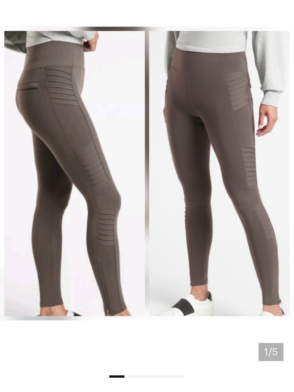 Black Athleta Delaney Moto Tight
